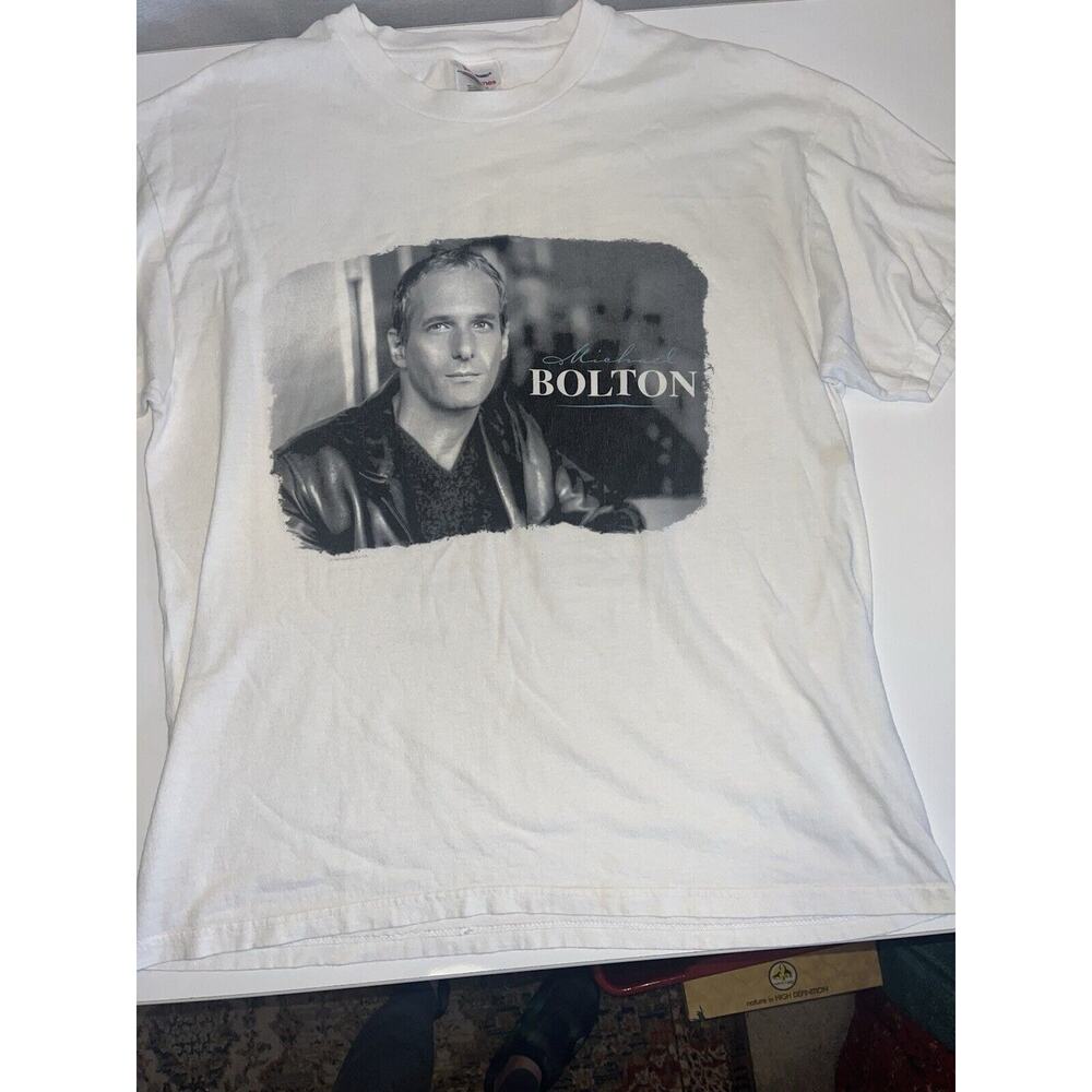 Vintage 1998 Michael Bolton Concert Tour T-Shirt Voices Tour Mens L (42-44)